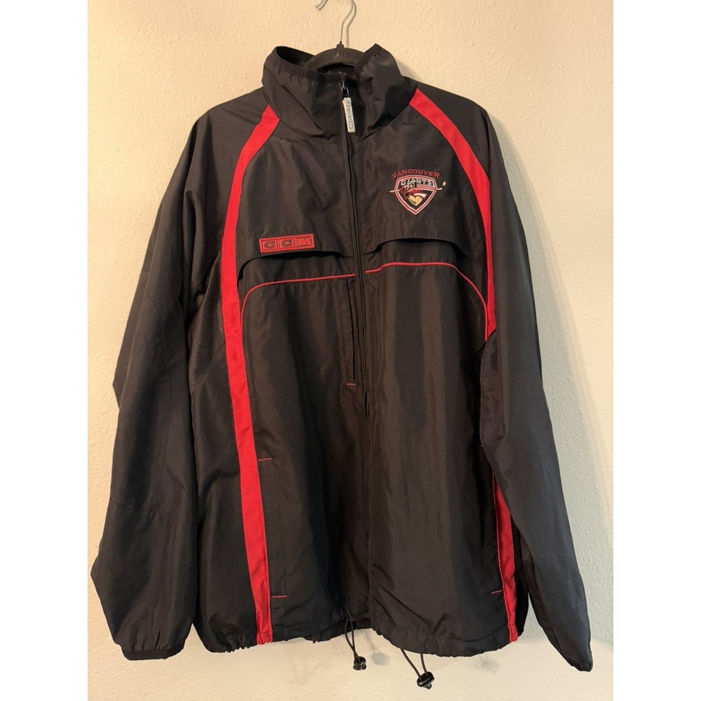 CCM Vancouver Giants Hockey Full Zip Hooded Wind Breaker‎